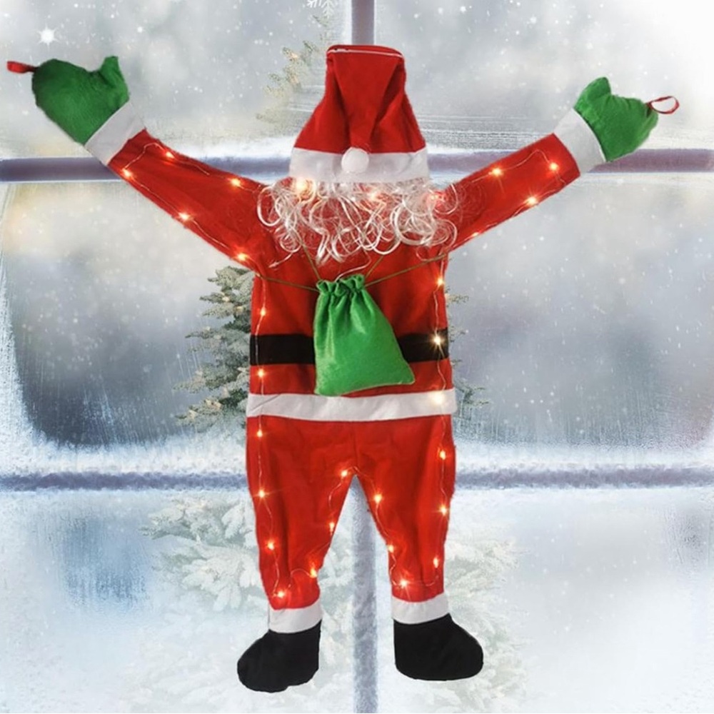 Brand New-Hanging Santa Claus with LED Lights